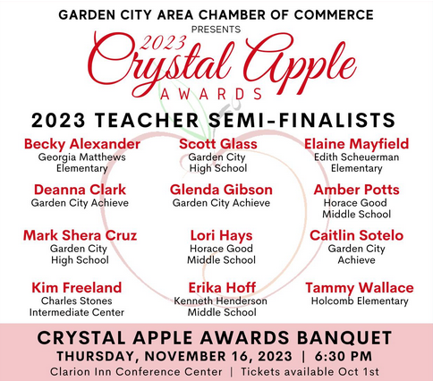 Teachers Named Semi-Finalists For Crystal Apple Award