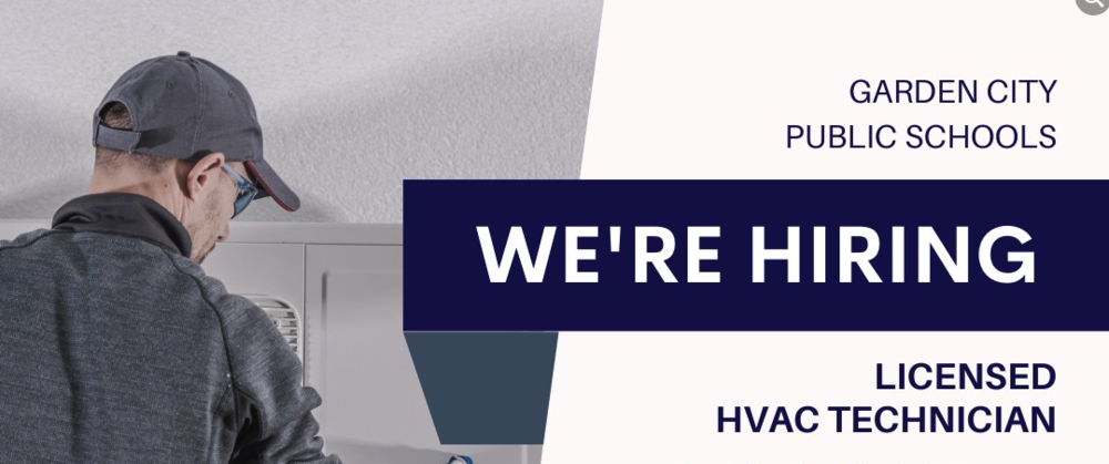garden city public schools we're hiring licensed hvac technician